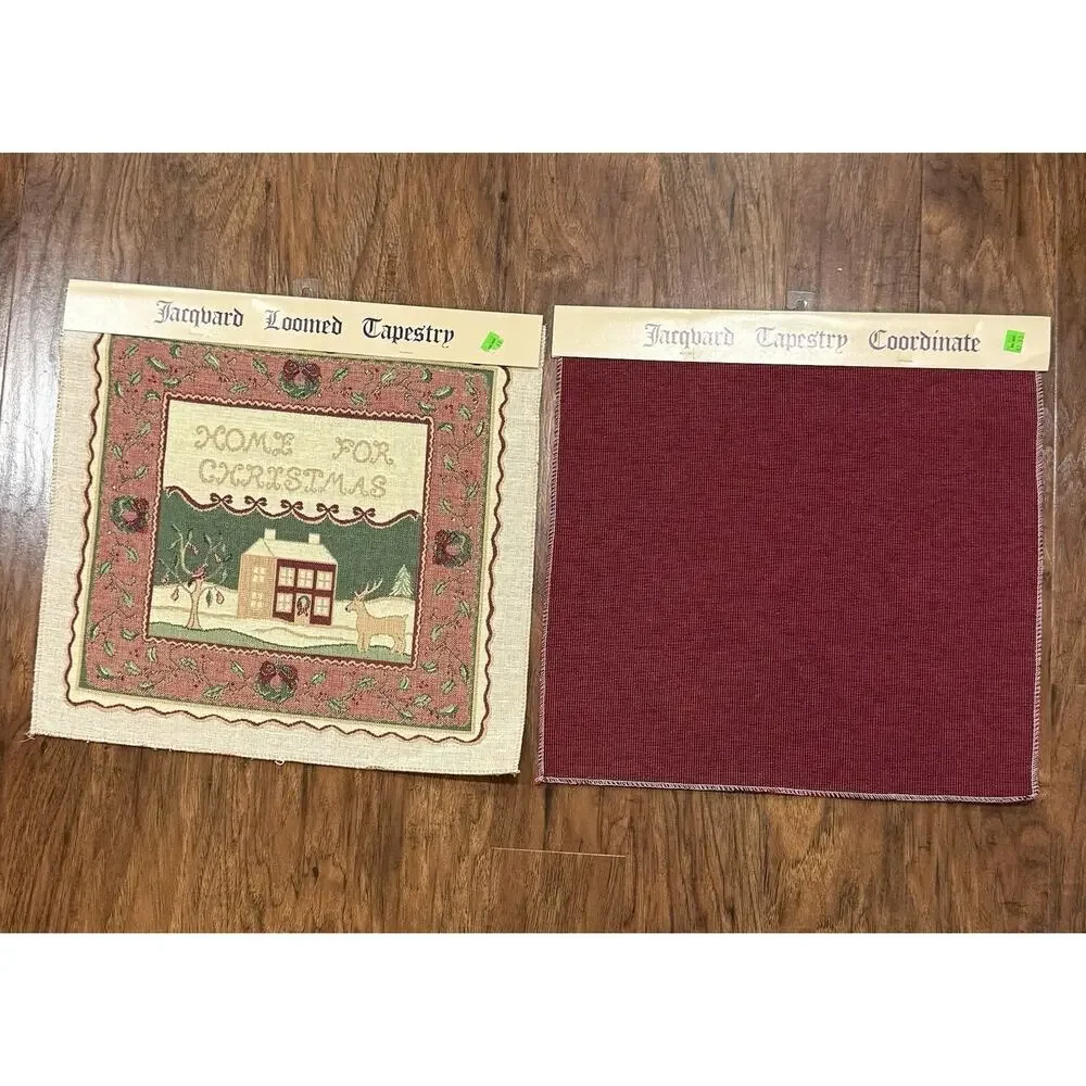 9 NOS New Assorted Christmas Holiday Decorative Sew Craft Pillow Tapestry Panels